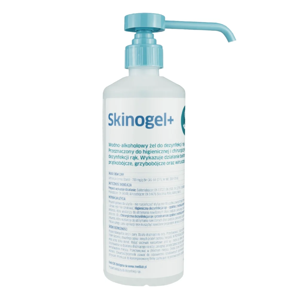 Żel do dezynfekcji rąk - Skinogel+ - 500 ml